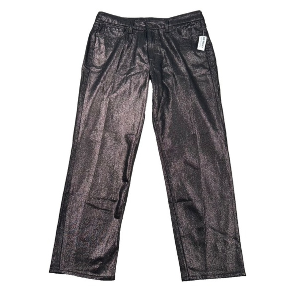 Old Navy Pants Womens 12 OG Straight High‎ Rise Shine Sparkle Jeans Denim